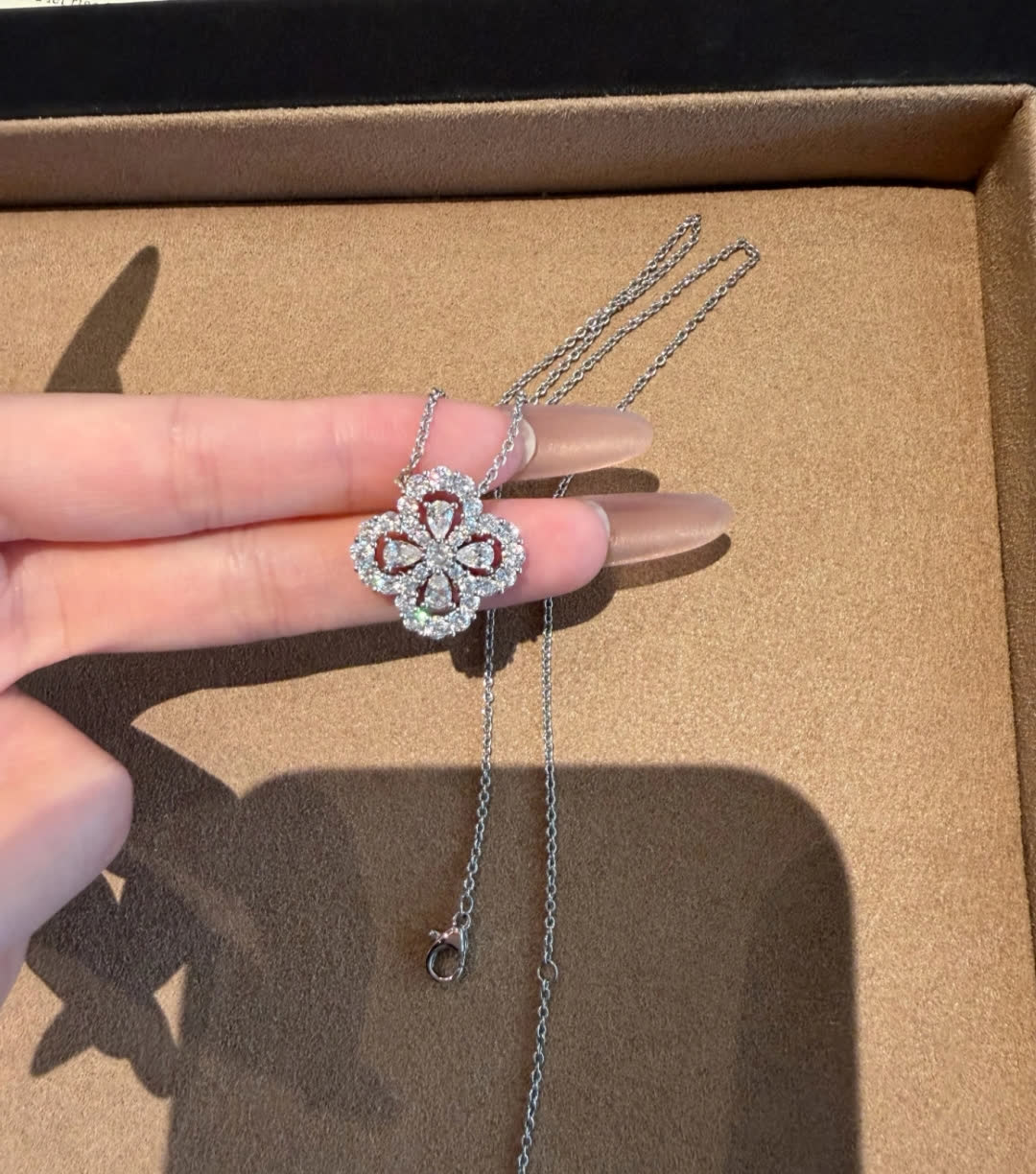 Harry Winston Silver Flower Pendant Necklace